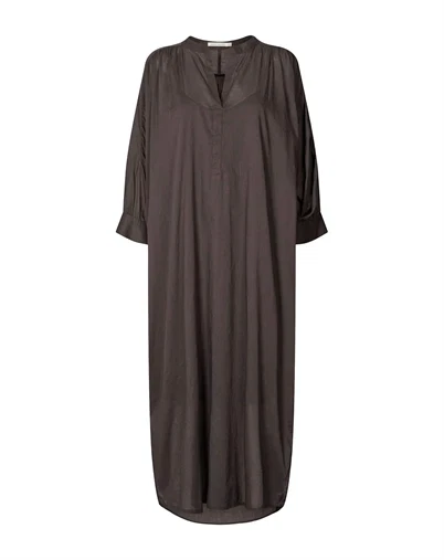 Rabens Saloner - Tuva Voile Frill Shirt Kjole - Liquorice